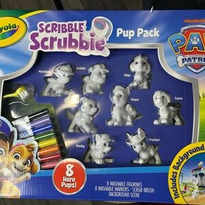 Crayola Scribble Scrubbie Paw Patrol Pup Pack NEW 8 Figures